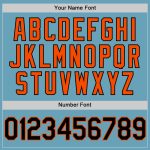 Custom Shadow Blue Black-Orange Authentic Baseball Jersey with Personalized Name and Number - Team Sports Apparel Personalized