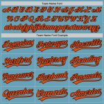 Custom Shadow Blue Black-Orange Authentic Baseball Jersey with Personalized Name and Number - Team Sports Apparel Personalized