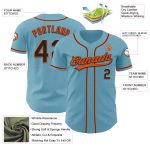 Custom Shadow Blue Black-Orange Authentic Baseball Jersey with Personalized Name and Number - Team Sports Apparel Personalized