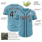 Custom Name and Number Authentic Baseball Jersey in Shadow Blue Black-White - Personalized Team Jersey Personalized Shadow