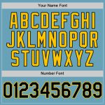 Custom Name & Number Shadow Blue Black-Yellow Authentic Baseball Jersey - Personalized Team Apparel Personalized Shadow Blue