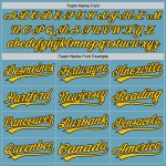 Custom Name & Number Shadow Blue Black-Yellow Authentic Baseball Jersey - Personalized Team Apparel Personalized Shadow Blue