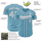 Custom Team Baseball Jersey - Personalized Shadow Blue Gray-White with Name and Number Personalized Shadow Blue Gray-White