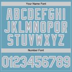 Custom Team Baseball Jersey - Personalized Shadow Blue Gray-White with Name and Number Personalized Shadow Blue Gray-White
