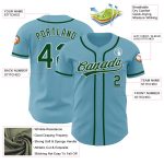 Custom Name & Number Personalized Shadow Blue Green White Baseball Jersey Personalized Shadow Blue Green-White Authentic