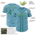 Personalized Authentic Baseball Jersey with Custom Name & Number - Shadow Blue & Kelly Green-White Personalized Shadow Blue
