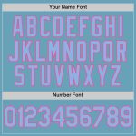 Personalized Baseball Jersey with Custom Name and Number - Shadow Blue Light Blue-Pink Authentic Team Gear Personalized Shadow