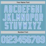 Custom Personalized Shadow Blue Light Blue-White Authentic Baseball Jersey with Team Name and Number Personalized Shadow
