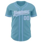 Custom Personalized Shadow Blue Light Blue-White Authentic Baseball Jersey with Team Name and Number Personalized Shadow
