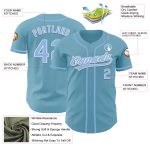 Custom Personalized Shadow Blue Light Blue-White Authentic Baseball Jersey with Team Name and Number Personalized Shadow