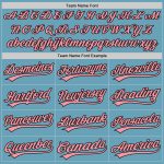 Custom Name and Number Authentic Baseball Jersey - Personalized Shadow Blue Medium Pink-Black Personalized Shadow Blue Medium