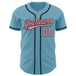 Custom Name and Number Authentic Baseball Jersey - Personalized Shadow Blue Medium Pink-Black Personalized Shadow Blue Medium