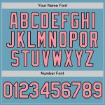 Custom Name and Number Authentic Baseball Jersey - Personalized Shadow Blue Medium Pink-Black Personalized Shadow Blue Medium