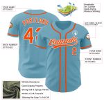 Custom Team Baseball Jersey with Personalized Name and Number - Shadow Blue Orange White Authentic Design Personalized Shadow