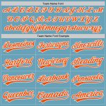 Custom Team Baseball Jersey with Personalized Name and Number - Shadow Blue Orange White Authentic Design Personalized Shadow