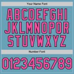 Personalized Custom Name and Number Authentic Baseball Jersey - Shadow Blue Pink-Black Team Jersey Personalized Shadow Blue