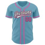 Personalized Custom Name and Number Authentic Baseball Jersey - Shadow Blue Pink-Black Team Jersey Personalized Shadow Blue