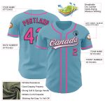 Personalized Custom Name and Number Authentic Baseball Jersey - Shadow Blue Pink-Black Team Jersey Personalized Shadow Blue
