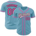 Personalized Custom Name and Number Authentic Baseball Jersey - Shadow Blue Pink-Black Team Jersey Personalized Shadow Blue