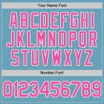 Custom Baseball Jersey with Personalized Name and Number - Shadow Blue Pink-White Authentic Team Jersey Personalized Shadow