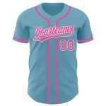 Custom Baseball Jersey with Personalized Name and Number - Shadow Blue Pink-White Authentic Team Jersey Personalized Shadow