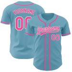 Custom Baseball Jersey with Personalized Name and Number - Shadow Blue Pink-White Authentic Team Jersey Personalized Shadow