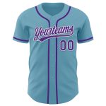 Custom Name and Number Personalized Shadow Blue Purple-White Baseball Jersey Authentic Team Apparel Personalized Shadow Blue