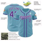 Custom Name and Number Personalized Shadow Blue Purple-White Baseball Jersey Authentic Team Apparel Personalized Shadow Blue