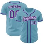 Custom Name and Number Personalized Shadow Blue Purple-White Baseball Jersey Authentic Team Apparel Personalized Shadow Blue