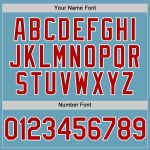 Custom Personalized Baseball Jersey Shadow Blue Red-White with Team Name and Number Authentic Personalized Shadow Blue Red-White