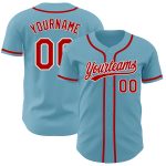Custom Personalized Baseball Jersey Shadow Blue Red-White with Team Name and Number Authentic Personalized Shadow Blue Red-White