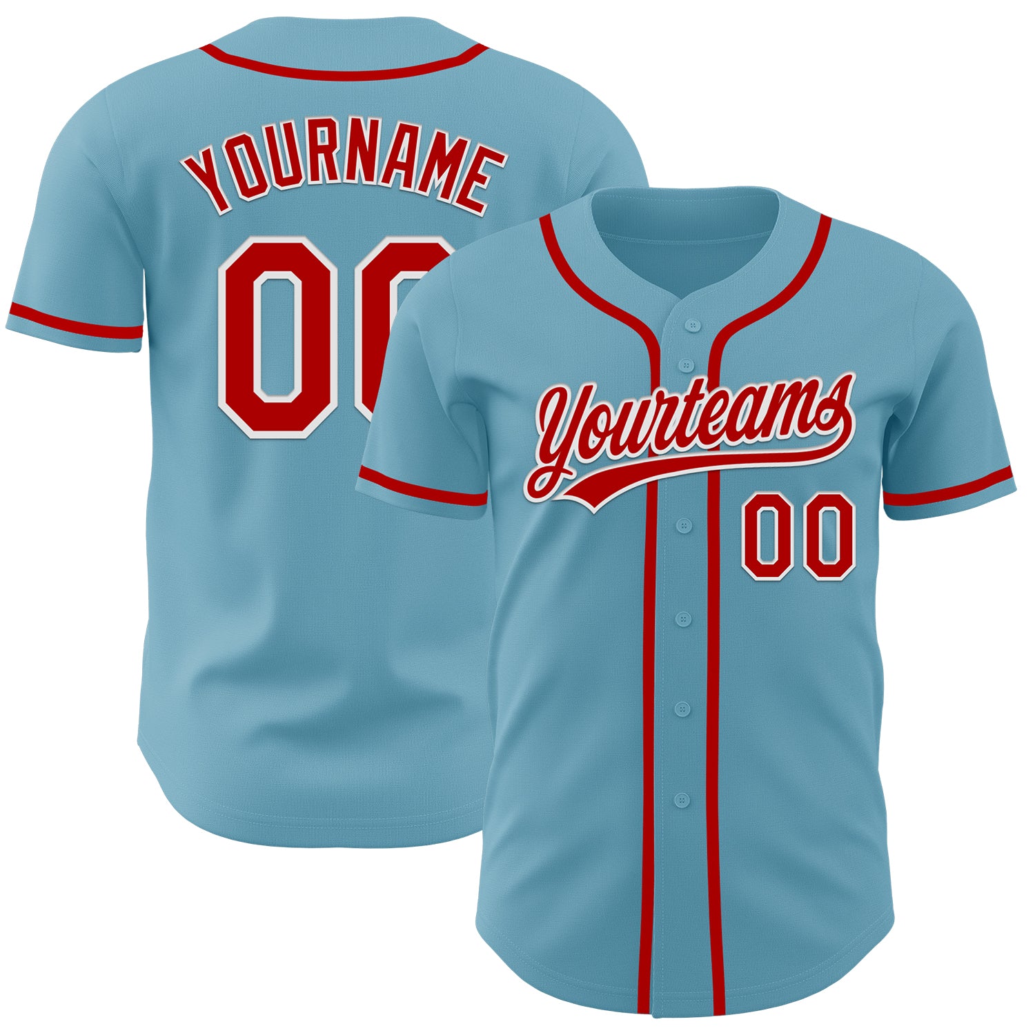 Custom Personalized Baseball Jersey Shadow Blue Red-White with Team Name and Number Authentic Personalized Shadow Blue Red-White