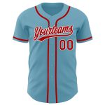 Custom Personalized Baseball Jersey Shadow Blue Red-White with Team Name and Number Authentic Personalized Shadow Blue Red-White