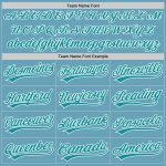 Custom Name and Number Shadow Blue Teal-White Authentic Baseball Jersey - Personalized Team Apparel Personalized Shadow Blue