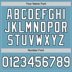 Custom Authentic Baseball Jersey - Personalized Shadow Blue White-Black with Team Name & Number Personalized Shadow Blue
