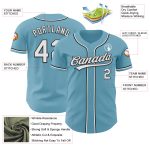 Custom Authentic Baseball Jersey - Personalized Shadow Blue White-Black with Team Name & Number Personalized Shadow Blue