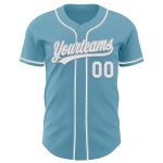 Custom Name and Number Baseball Jersey - Personalized Shadow Blue White-Gray Authentic Design Personalized Shadow Blue White-Gray