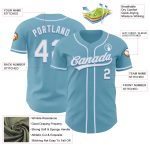 Custom Personalized Baseball Jersey - Shadow Blue & Light Blue - Authentic Team Name & Number Personalized Shadow Blue White-Light