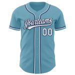 Custom Name and Number Personalized Shadow Blue White-Navy Baseball Jersey - Authentic Team Gear Personalized Shadow Blue