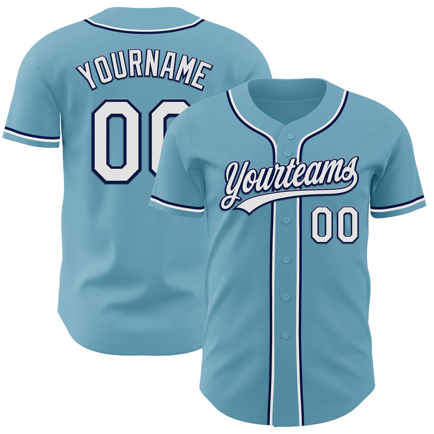 Custom Name and Number Personalized Shadow Blue White-Navy Baseball Jersey - Authentic Team Gear Personalized Shadow Blue