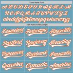 Custom Shadow Blue White-Orange Baseball Jersey with Personalized Name and Number - Authentic Team Apparel Personalized Shadow