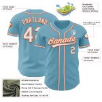 Custom Shadow Blue White-Orange Baseball Jersey with Personalized Name and Number - Authentic Team Apparel Personalized Shadow