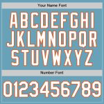 Custom Shadow Blue White-Orange Baseball Jersey with Personalized Name and Number - Authentic Team Apparel Personalized Shadow