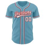 Custom Name and Number Personalized Shadow Blue White-Red Baseball Jersey - Authentic Team Apparel Personalized Shadow Blue