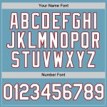 Custom Name and Number Personalized Shadow Blue White-Red Baseball Jersey - Authentic Team Apparel Personalized Shadow Blue