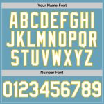 Custom Name and Number Personalized Shadow Blue Baseball Jersey - Authentic Team Apparel in White and Yellow Personalized