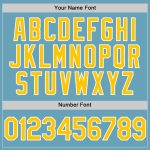 Custom Name and Number Authentic Baseball Jersey in Shadow Blue Yellow-White - Personalized Team Apparel Personalized Shadow