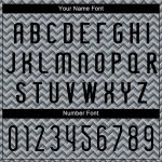 Custom Name and Number Volleyball Uniform Jersey - Personalized Silver Black Geometric Design Personalized Silver Black Geometric