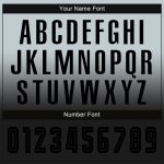 Custom Name Number Soccer Jersey Long Sleeve Fade Fashion Personalized Silver Black Team Uniform Personalized Silver Black