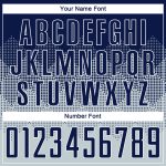 Custom Name Number Sublimation Soccer Jersey - Personalized Silver Navy-White Team Uniform Personalized Silver Navy-White